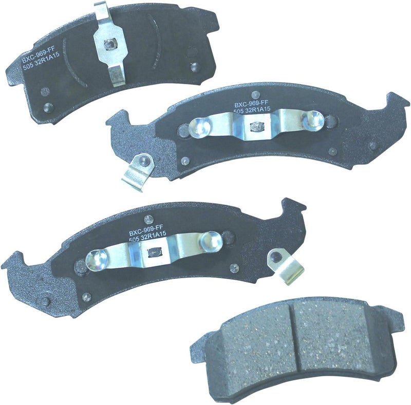 Bendix Premium SBC505 Front Brake Pads for LeSabre,Park Avenue,Riviera,Cadillac 60 Special,Allante,Commercial Chassis,DeVille,Eldorado,Fleetwood,Seville,Camaro,Lumina APV,Olds88,98,Silhouette,Toronado - Image 1